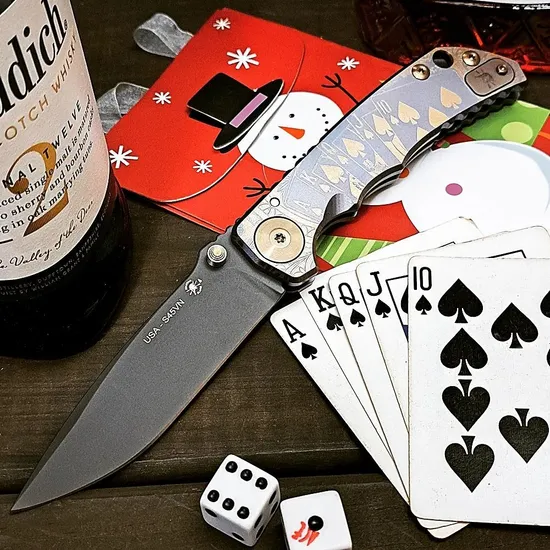 Нож Spartan Blades Harsey Royal Flush, сталь S45VN, рукоять - титан