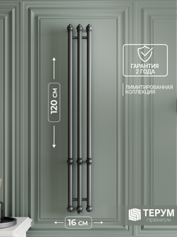 Полотенцесушитель Винтаж 3 120х16 Графит