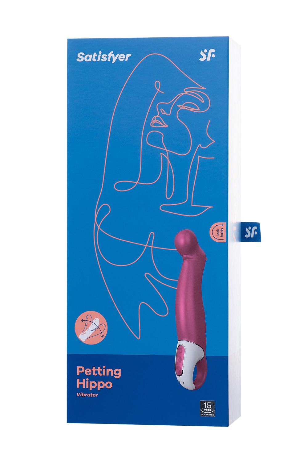 Вибратор Satisfyer Vibes Petting Hippo силикон розовый 22,9 см