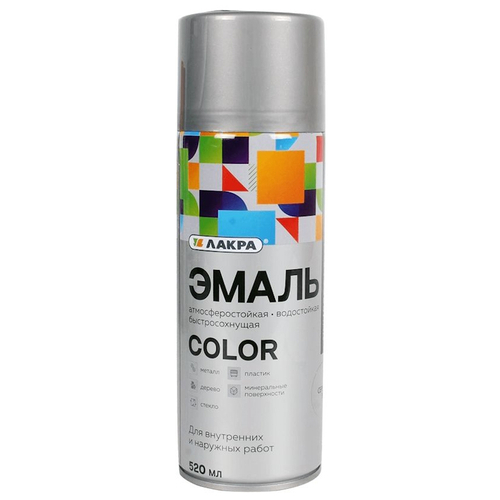 Эмаль аэроз. Лакра Color универс. сигнально-белая  RAL 9003   520мл (200г)
