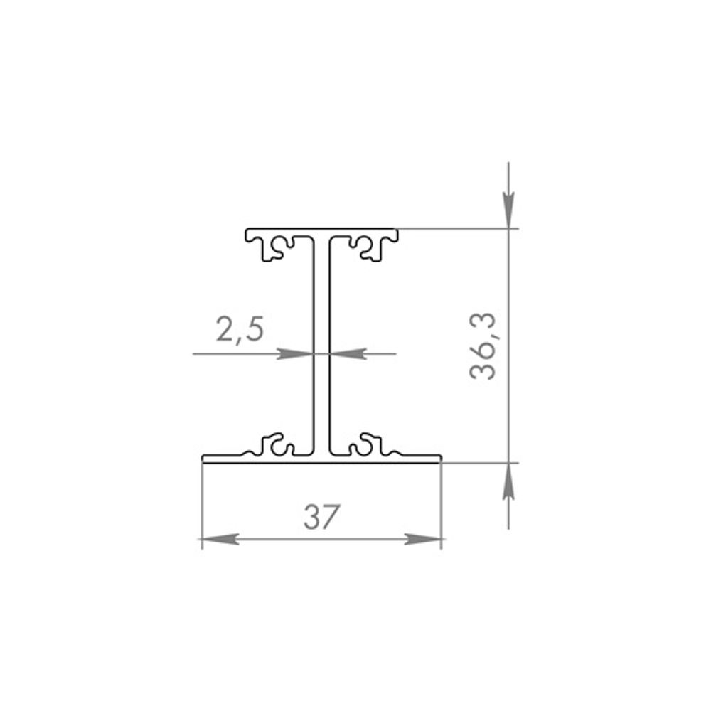 Соединительный профиль ARMADILLO SLD.Comfort-PRO/3000 connector BL черный /63165/