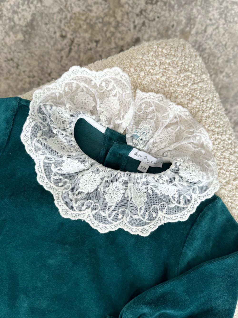 Велюровый ромпер Bebe Organic, 80