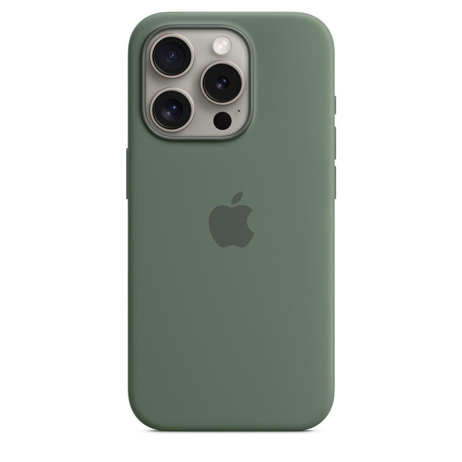 Защитный чехол Apple Silicone Case with MagSafe iPhone 15 Pro Cypress (Зелёный)