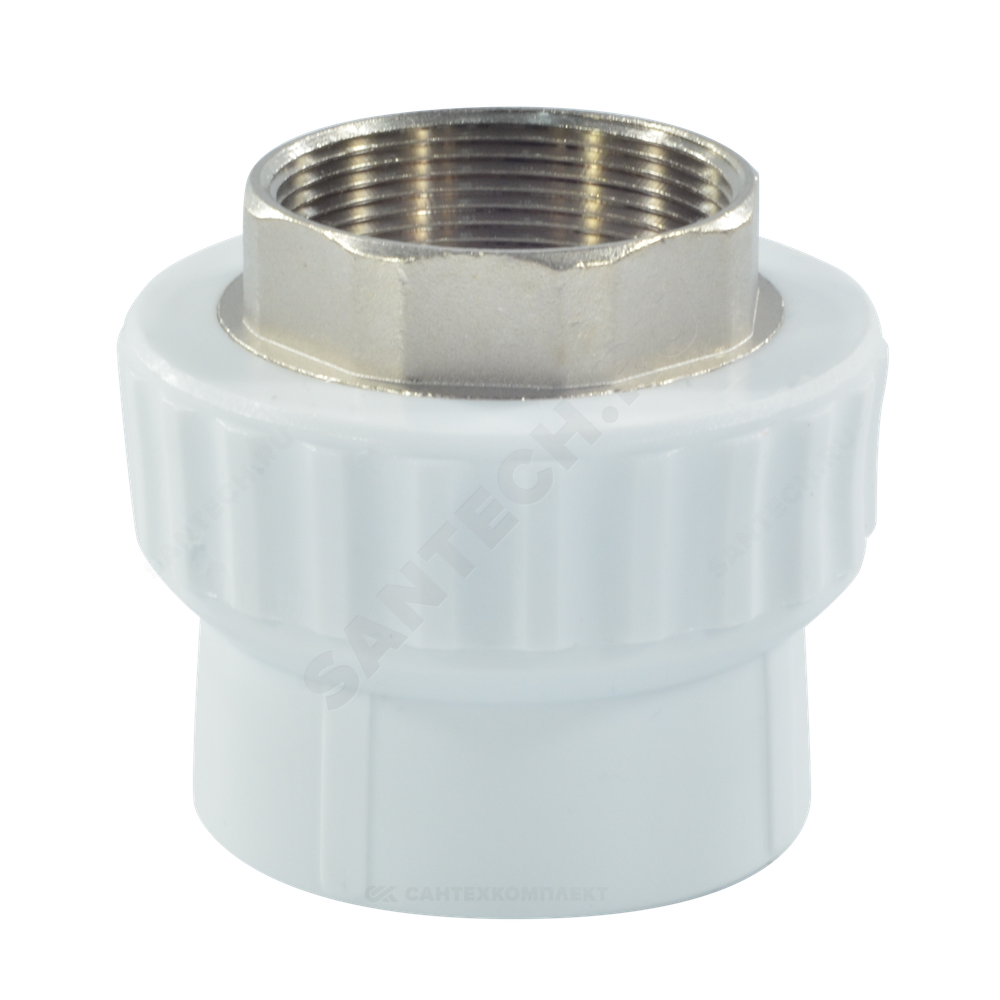 Муфта PP-R комбинированная белая Дн 50х2" ВР под ключ VALFEX 10134150