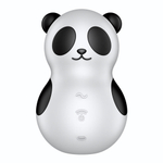 Вакуумный клиторальный массажер Pocket Panda (Цвет: белый с черным)