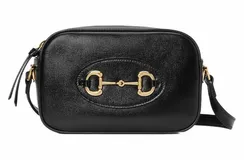 Маленькая сумка на плечо Gucci Horsebit 1955 черный
