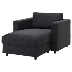 IKEA VIMLE  (ИКЕА ВИМЛЕ)  -  Чехол на шезлонг - Хилларед антрацит