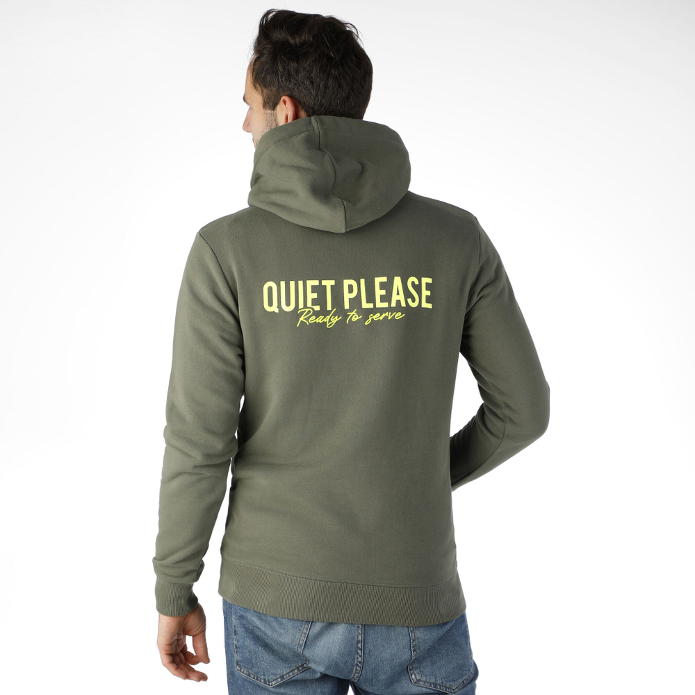 Мужская кофта теннисная Quiet Please Ready To Serve Hoody Men - Khaki, Yellow