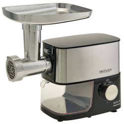 Мясорубка электрическая 3600 Вт DELTA LUX DE-602MS черная + насадка для томатов