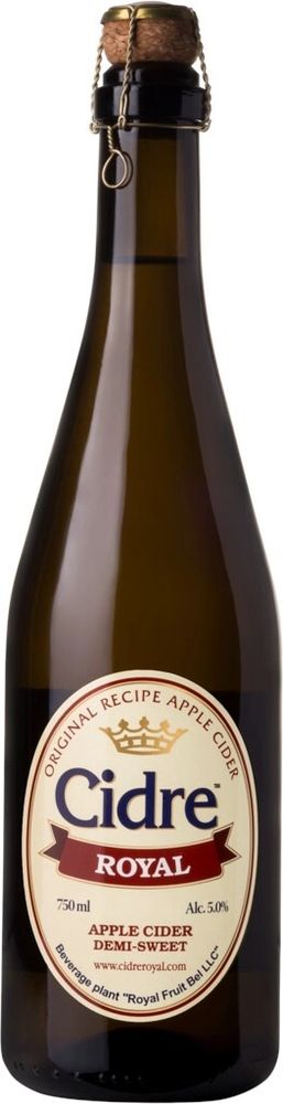 Сидр Роял Яблочный Полусладкий / Cidre Royal Apple Demi-Sweet 0.75 - стекло