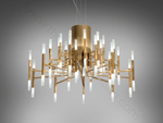 Pendant design lamp  THE LIGHT by Alma 36 lampshades (Nickel)
