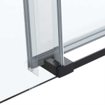 Душевой уголок Vincea Комо Софт (Como Soft) VSR-1CS8012CLB, 1200*800, черный, стекло прозрачное