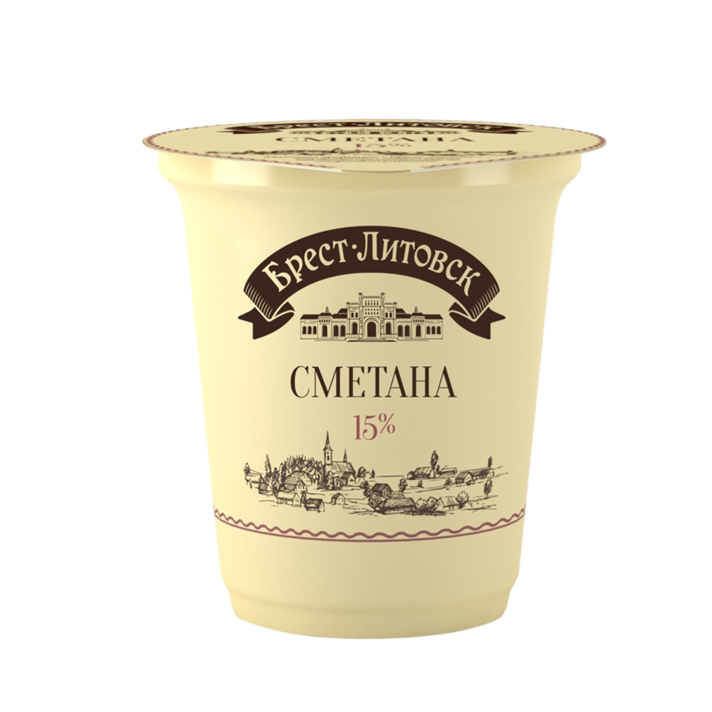 Сметана Брест Литовская 15% 300г