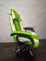 Геймерское кресло с RGB подсветкой салатовое
