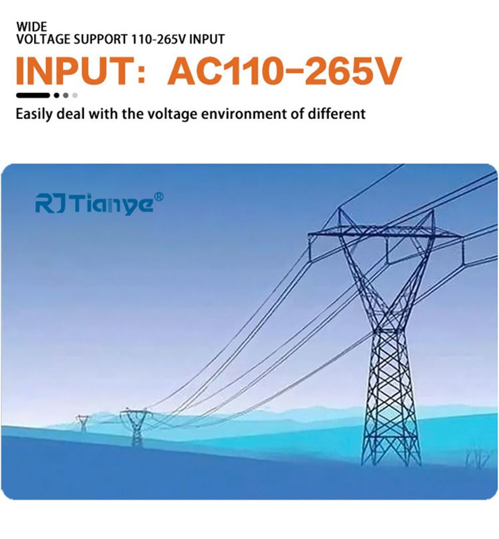 Устройство зарядное для аккумулятора 12V 6A RJtianye красное (в черной коробке)
