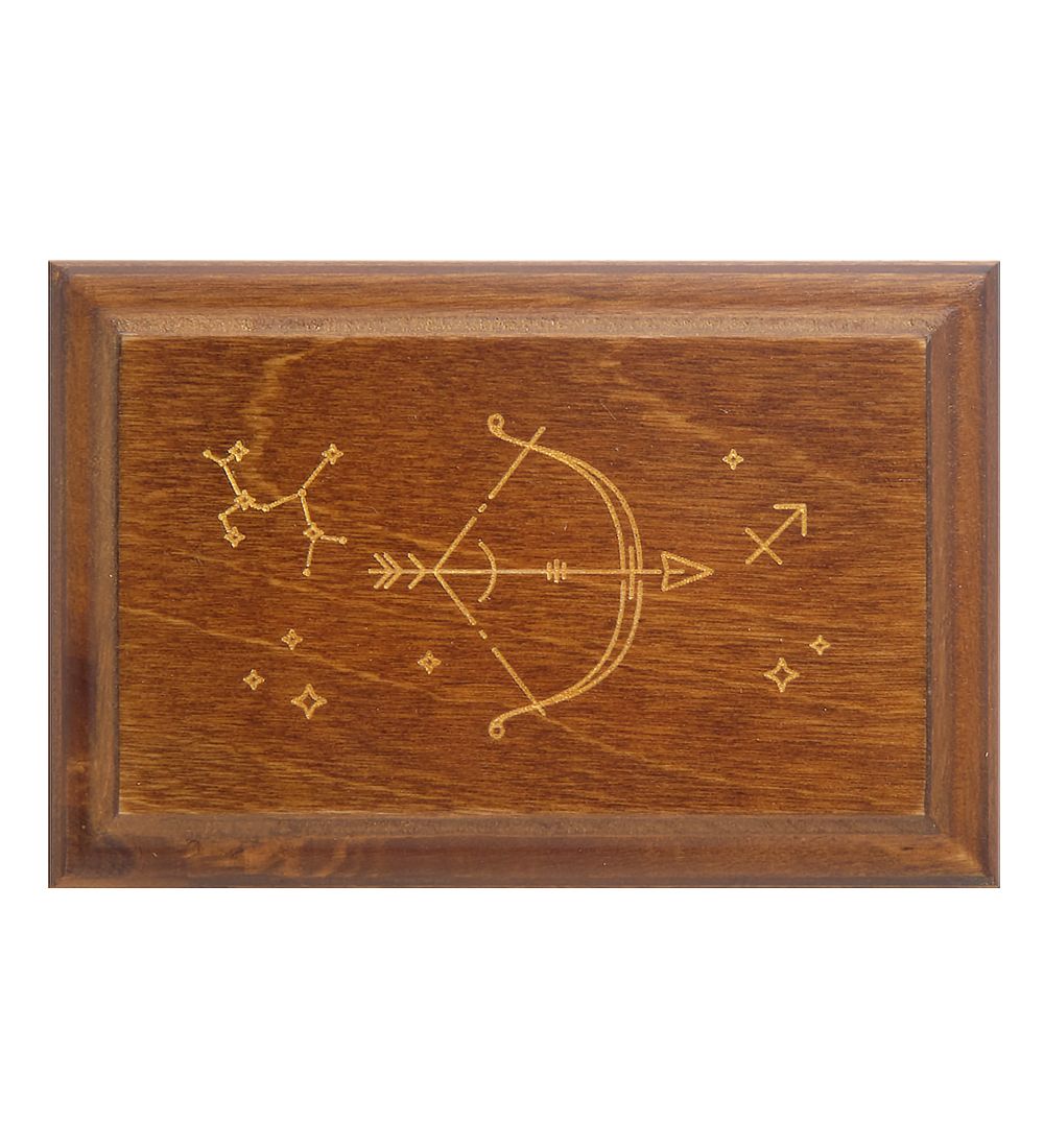 JW-12/07 Шкатулка деревянная «Знак Зодиака - Стрелец»