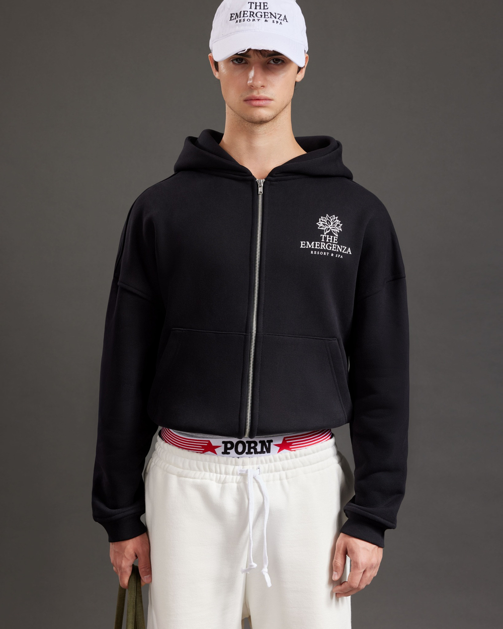 LOTUS ZIP-UP HOODIE OVERSIZED