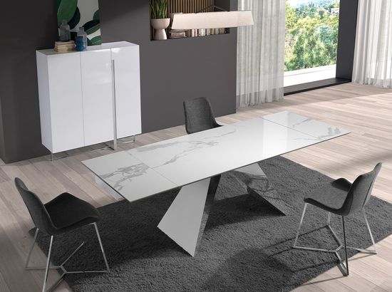 Раздвижной обеденный стол 1116/MC22183DT из керамики с мраморной отделкой Испания