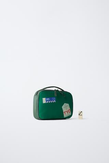 ZARA ДОРОЖНЫЙ НЕСЕССЕР, ЗЕЛЕНЫЙ