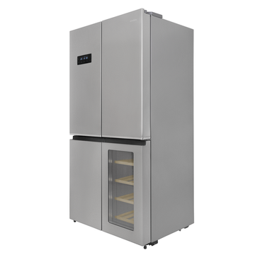 Холодильник GENCOOL GDCD-605W с винным шкафом, серебристый
