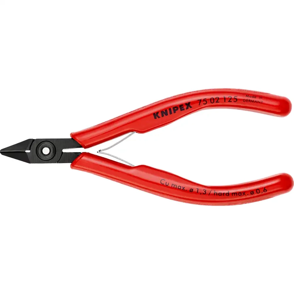 Кусачки боковые для электроники чернёные 125 мм Knipex 75 02 125