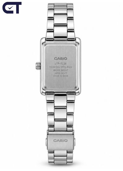 CASIO LTP-1234DD-5A CASIO Collection женские наручные часы — компактный винтажный корпус, стальной браслет и утончённый женский стиль