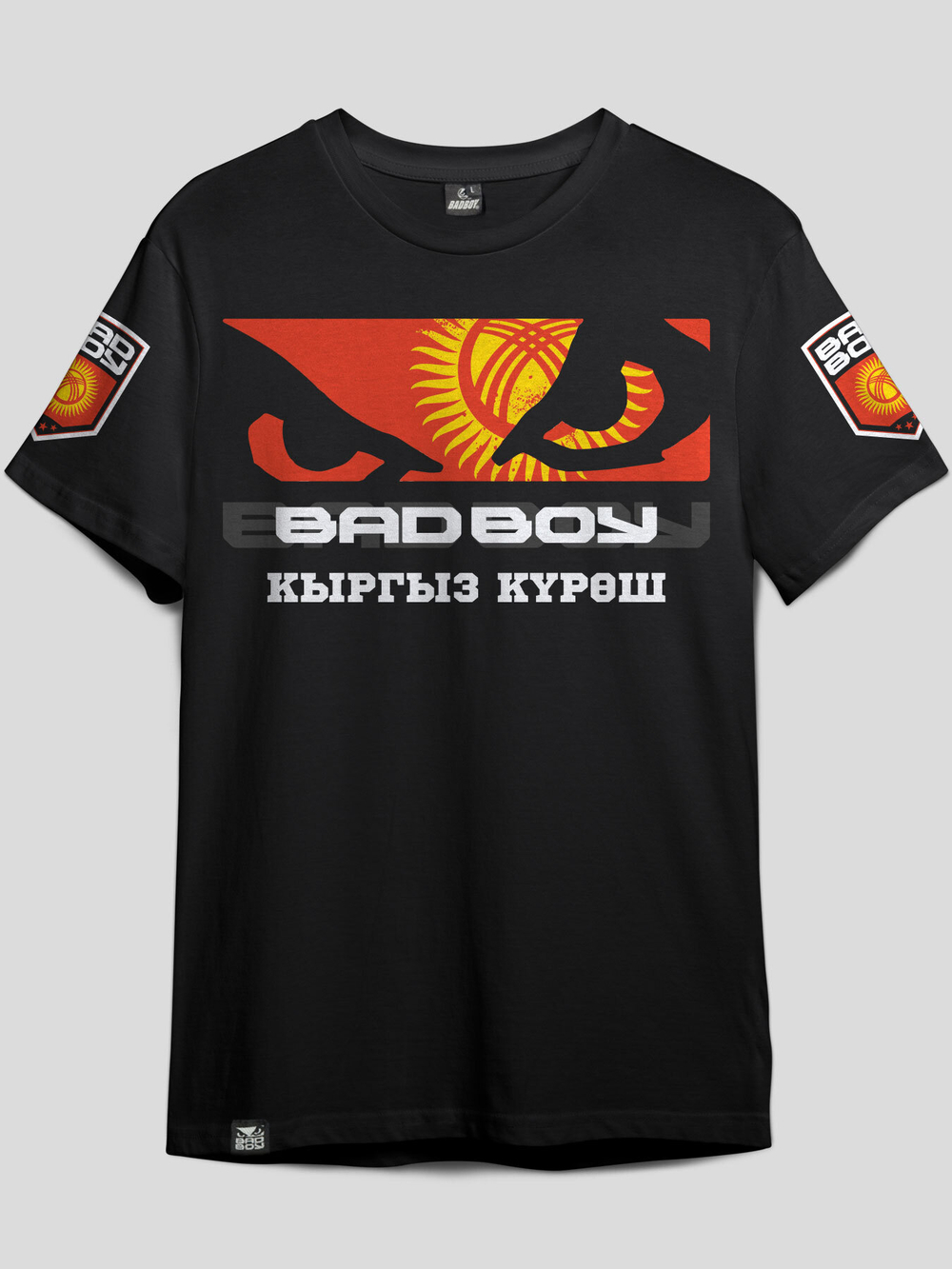 Футболка Bad Boy World КЫРГЫЗ КҮРӨШ  черная