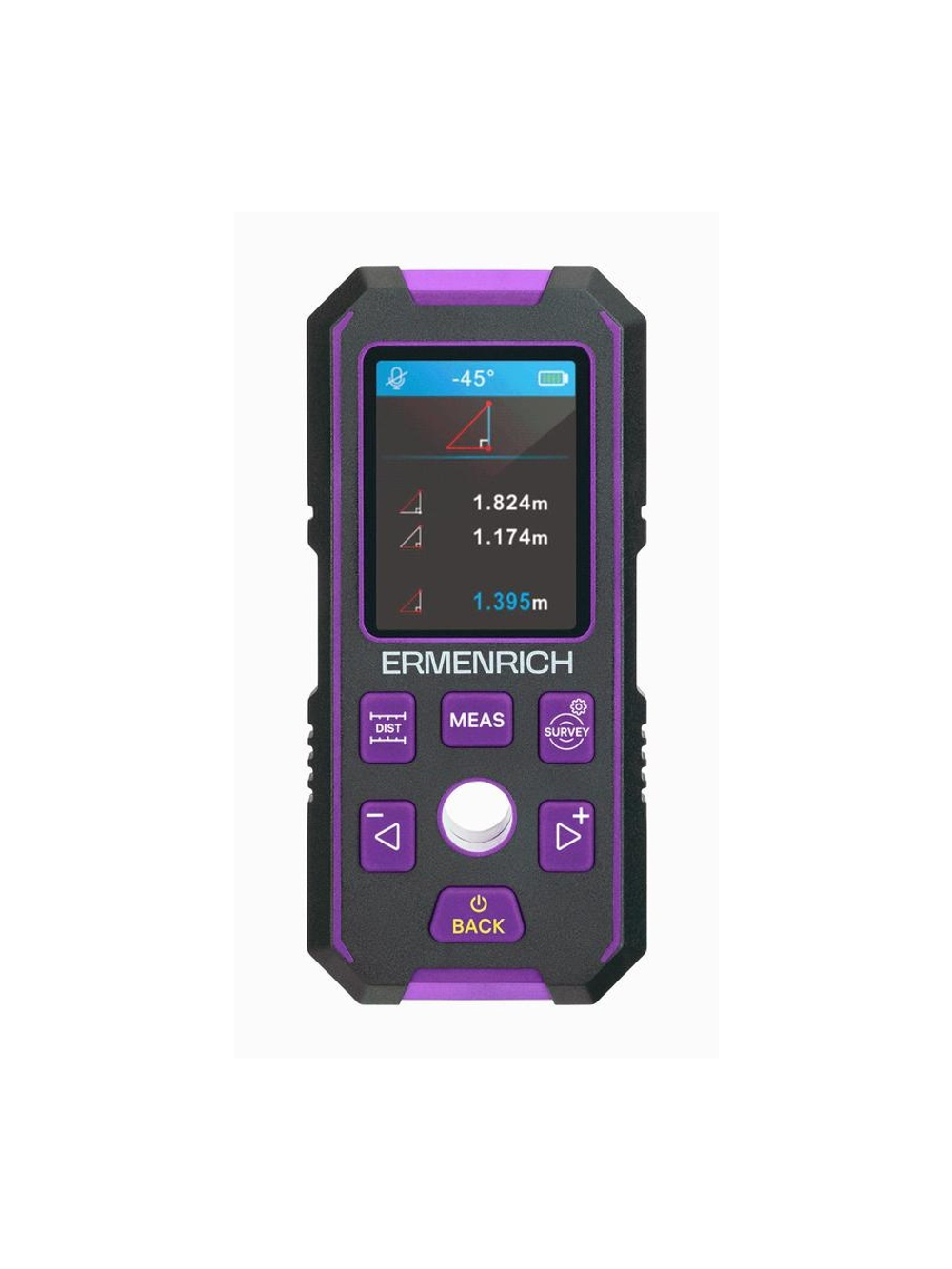 Детектор скрытой проводки Ping SM90 фиолет. Ermenrich 83842