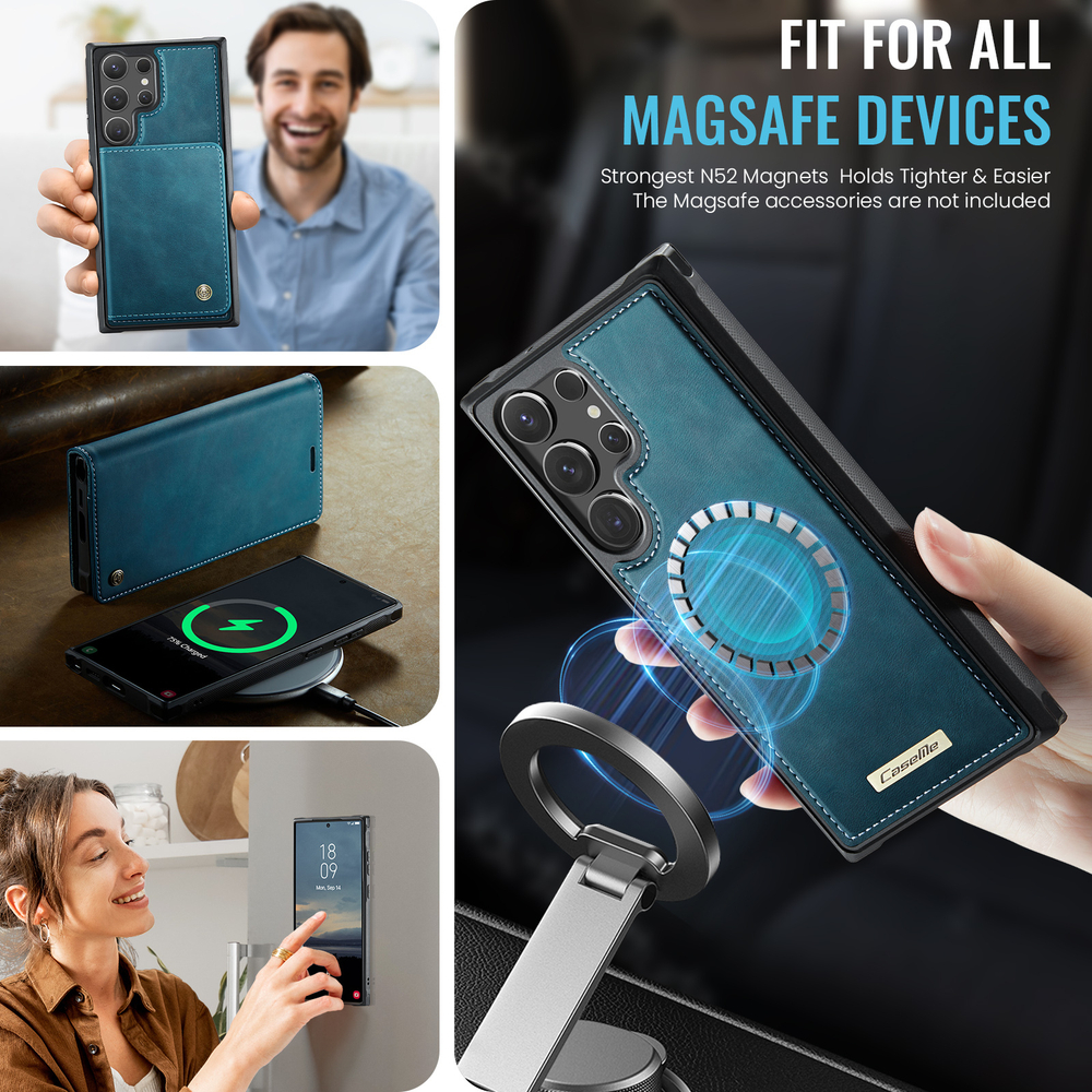 Чехол-кошелек CaseMe 2 in 1 MagSafe Samsung Galaxy S23 Ultra