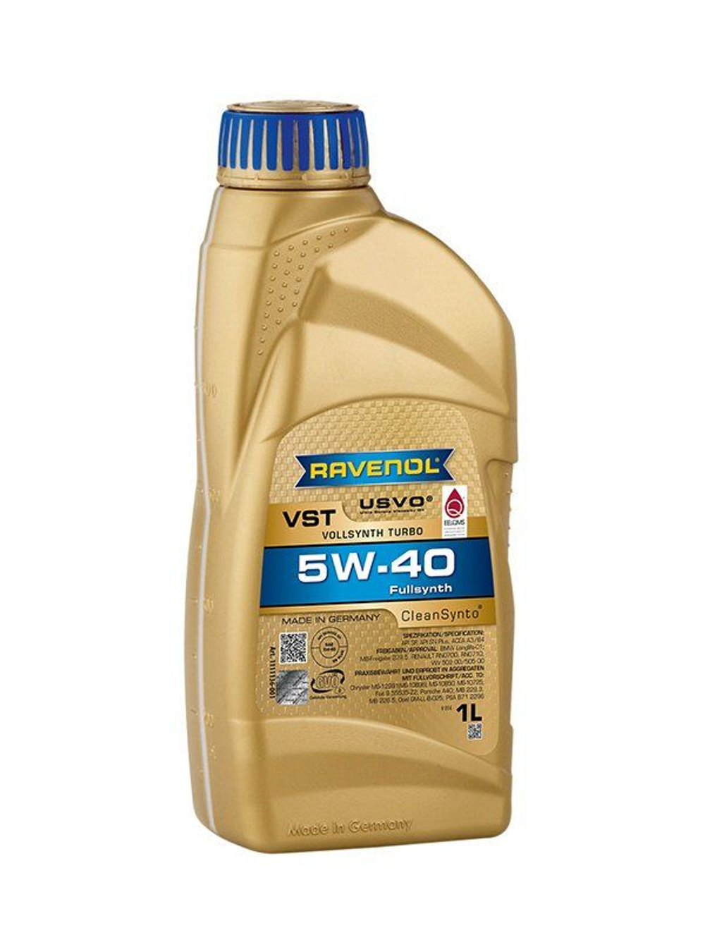 Масло моторное RAVENOL VST 5W-40 1 л 1111136-001