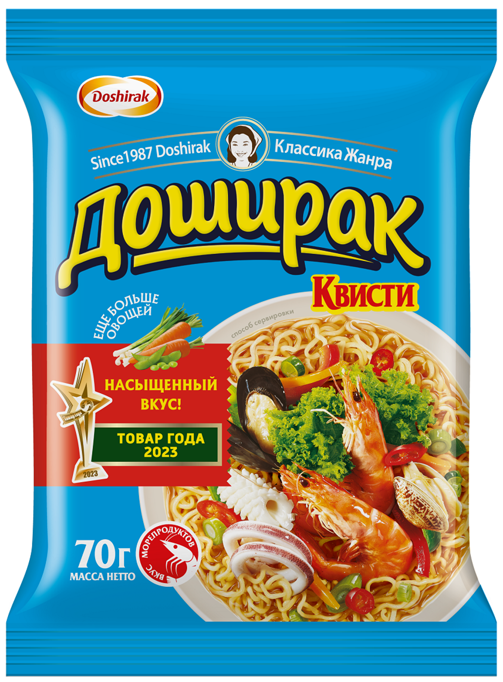 Лапша быстрого приготовления "Доширак" со вкусом морепродуктов
