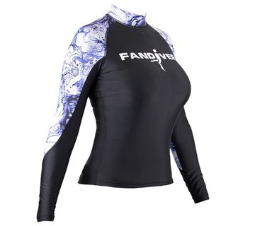 Гидрофутболка-рашгард FanDiver Marble женская фиолетовый/черный