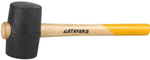 Киянка STAYER "STANDARD" резиновая черная с деревянной ручкой 450г
