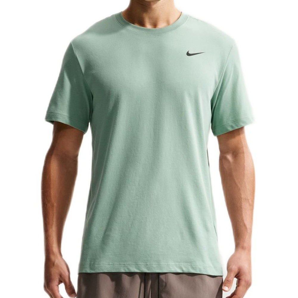 Мужская теннисная футболка Nike Solid Dri-Fit Crew - steam/black