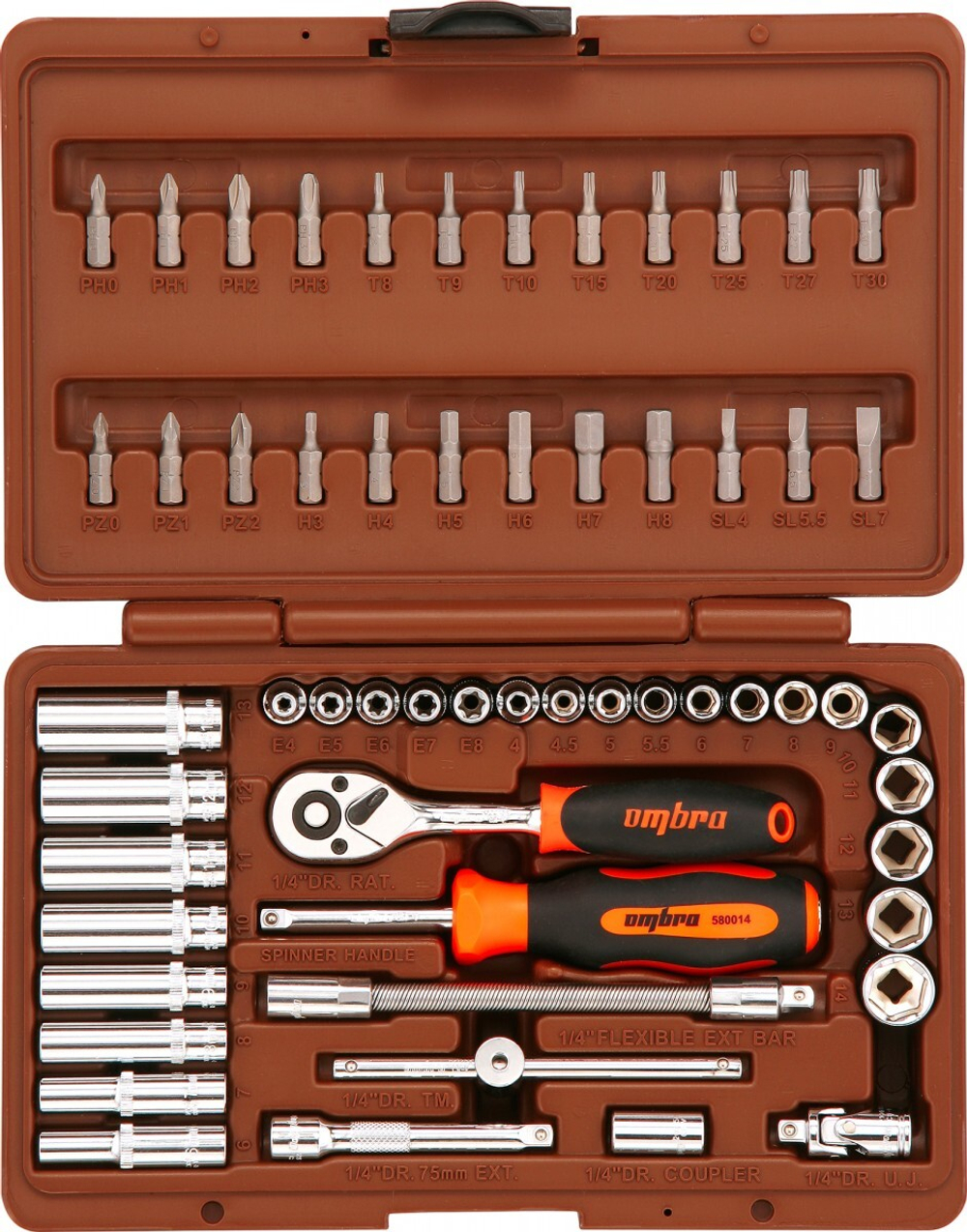 Универсальный набор инструмента Ombra OMT57S 1/4"DR