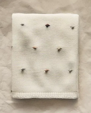ZARA HOME ДЕТСКИЙ ТРИКОТАЖНЫЙ ПЛЕД, РАЗНОЦВЕТНЫЙ