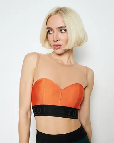 Топ "SuperGirl" Gloss (мерцающая) коллекция, Aperol (оранжевый)