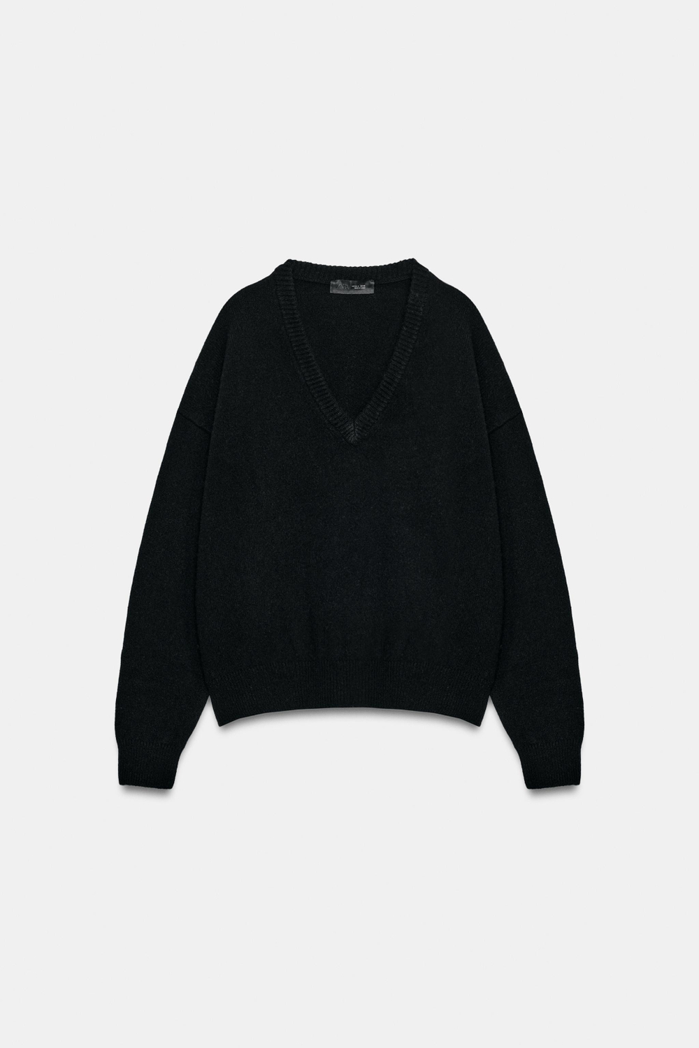 СВИТЕР ИЗ КАШЕМИРА И ШЕРСТИ С V-ОБРАЗНЫМ ВЫРЕЗОМ — ZARA
