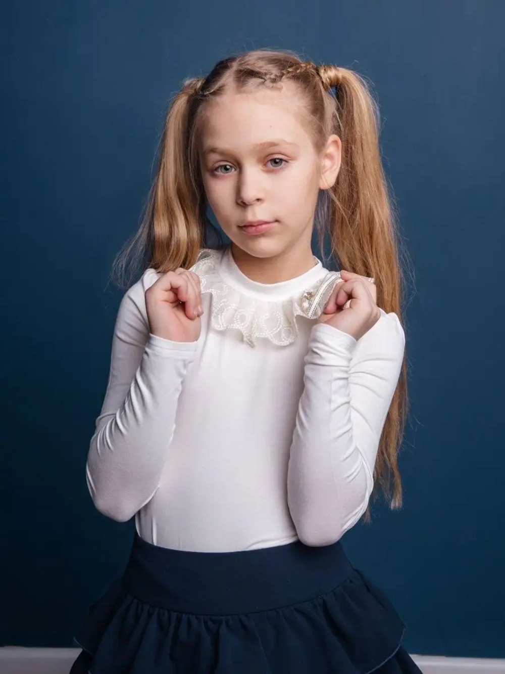 19348, Водолазка, д/р, молочный, р.122-56 - р. 158-80 д/д