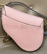 Розовая сумка седло Dior Saddle