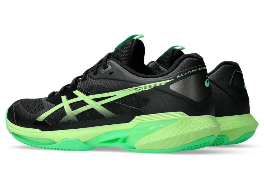 Теннисные кроссовки Asics Solution Speed FF 4 Clay - black/illuminate green