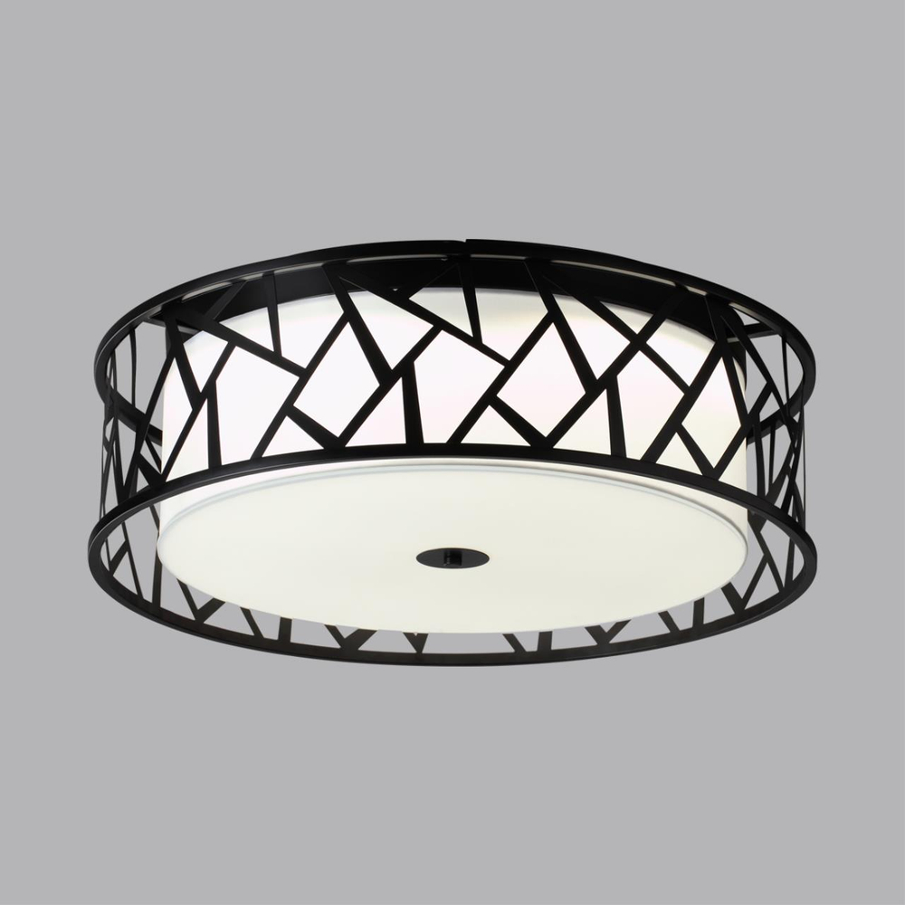 7700/60L AVRA LED SN 596 Светильник металл/ткань/стекло/белый/черный LED 60Вт 3000-6000K D600 IP20 пульт ДУ FABIANA