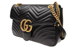 GUCCI GG Marmont Quilted Leather Crossbody Bag, Shoulder Bag Women"s Black