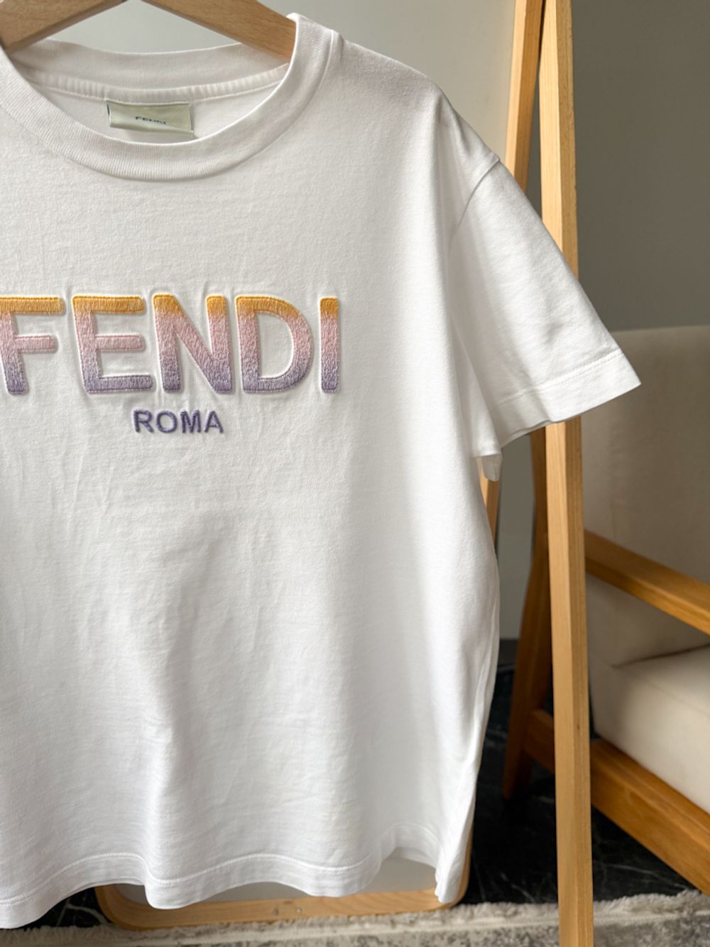 Хлопковая футболка Fendi, 140