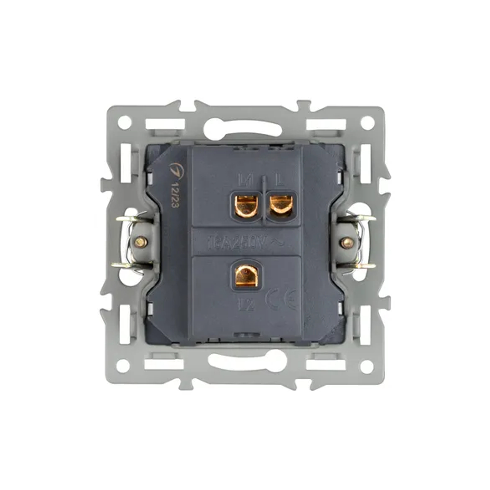 Механизм выключателя одноклавишный проходной SWT-MKP1-PL-BK (250V, 16A) (Arlight, -) 043715