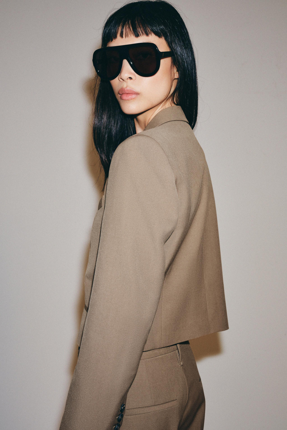 ZARA ПРИТАЛЕННЫЙ БЛЕЙЗЕР НА ПУГОВИЦАХ — ZW COLLECTION, КАРАМЕЛЬНЫЙ