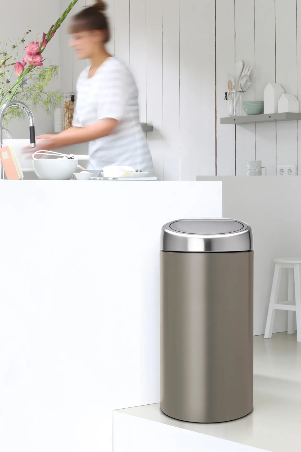 Brabantia Контейнер для мусора Touch Bin 2x20 л платиновый EAN 8710755403101