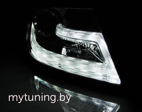 Передние фары tru drl chrome для Audi A4 B8
