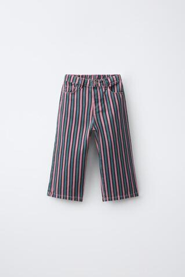 ZARA БРЮКИ-КЮЛОТЫ ИЗ ТВИЛА, БИРЮЗОВЫЙ