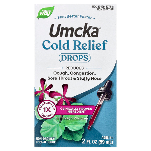 Nature's Way, Umcka®, капли от простуды, для детей от 1 года, 59 мл (2 жидк. унции)